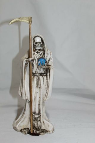 799 Statue Lady Santa Muerte Hueso Color 12 " Holy Death Santisima Preparada