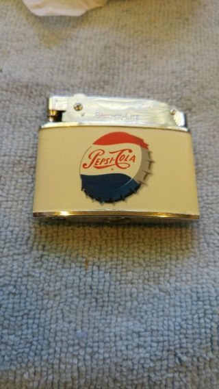 Vintage Brother Lite Pepsi Cola Flat Advertising Lighter