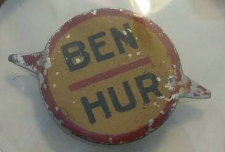 Vintage Antique Tobacco Tag,  Tin Litho,  " Ben Hur "