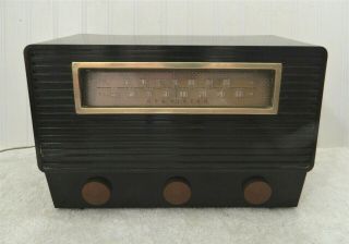 Rca Victor Bakelite Radio Model 8 - X - 71 Antique Tube Radio Art Deco 1949