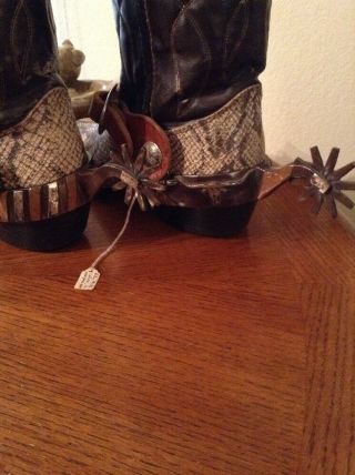 Billy Mills Hand Made Double Mounted Cowboy Spurs With Boots
