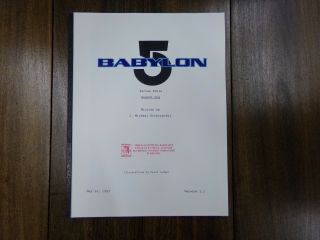 Babylon 5 Series Bible Season One 1993 - J.  M.  Straczynski Official Fan Club Prod