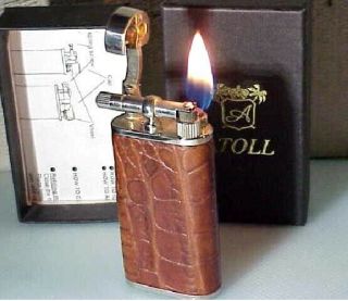 Vtg Atoll Oldboy Lift Arm Butane Lighter W/ Box