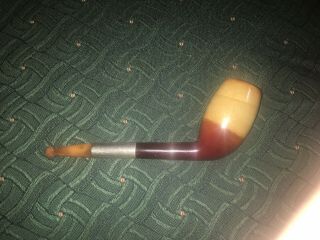 Antique Meerscaum Pipe With Amber Mouthpiece