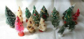Vintage Miniature Bottle Brush Christmas Tree Village Or Train Layout