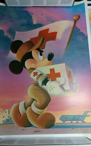 American Red Cross Walt Disney World Limited Edition Poster Set 1990 - 4 Posters