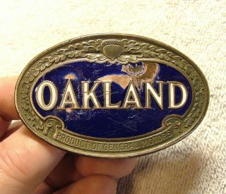 Oakland Oval Enamel Radiator Badge Emblem 1926 - 28 Large Size