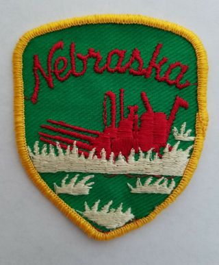 Vintage 1970s Nebraska State Souvenir Travel Patch Sew - On Nos From Usa