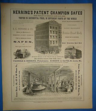Authentic 1857 Print Advertising Herring 