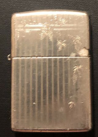 Rare Zippo Xi Silver Plate Lighter 1995 Grapes Vines & Pinstripes Unfired