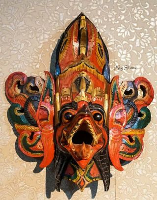 ฺbalinese Handcrafted Wooden Garuda Mask