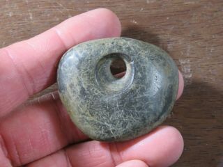 Highly Polished Archaic Hardstone Bead/pendant,  Eastern Tennessee Area,  L.  2 In.