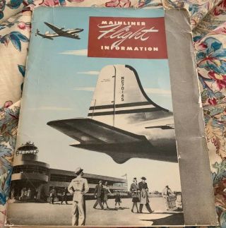 United Airlines Dc - 6 United 300 Mainliner Flight Information Packet 1947
