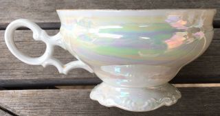 Vintage Souvenir Lusterware Tea Cup & Saucer Carlsbad Caverns Mexico State 5