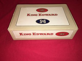 Vintage Contents 32ct King Edward Cigar Box Old Stock Tobacco Smoke