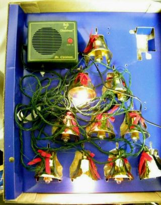 Vintage Mr.  Christmas Bells of Christmas Lighted Brass Musical Bells 3