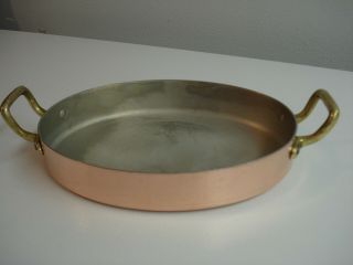 Vintage Copper Au Gratin Pan Marked Made in France - - Centuria Baumlin - VGCondition 2