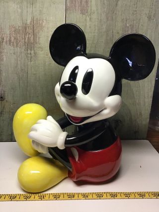 Rare Large Schmid Musical Mickey Mouse Ceramic Figurine Plays Club March