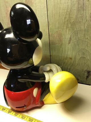 Rare Large Schmid Musical Mickey Mouse Ceramic Figurine Plays Club March 5