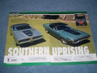 1971 Hemi Powered Plymouth Road Runner Dodge Charger Article " Southern Uprising "
