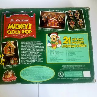 Mr.  Christmas Mickey ' s Clock Shop Disney 1993 Complete 2