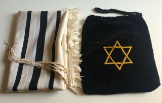 Judaica Tallit,  Bag Star Of David Old / I Don 