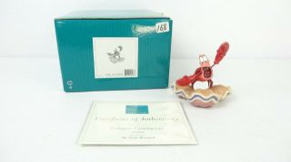 Disney Wdcc 1028661 The Little Mermaid Sebastian: Calypso Crustacean W/coa