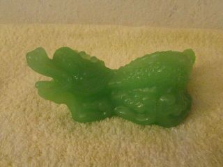 Green Glass Dragon Figurine