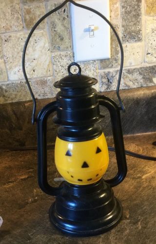Vintage Pumpkin Jack O Lantern Plastic Battery Operated