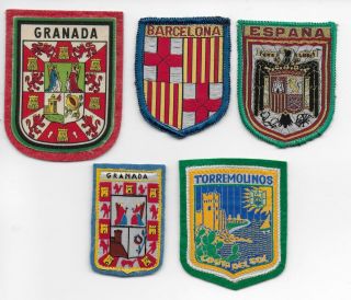 Granada Barcelona Torremolinos Spain Espana Woven Travel Souvenir Patch Crest