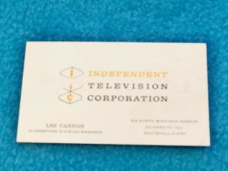 Vintage Independent Television Corporation Business Card