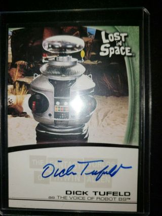 Fantasy Worlds Of Irwin Allen (a15) Dick Tufeld As Voice Of Robot Autograph Card