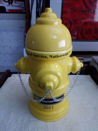 Hd Supply Fire Hydrant Cookie Jar Home Depot 2011 Yellow Rare