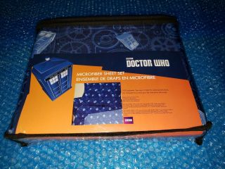 Bbc Doctor Who Tardis Gears Blue Full Size Sheet Set
