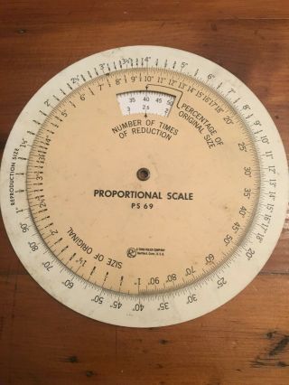 Vintage C - Thru Rotating Proportional Scale Ps - 69