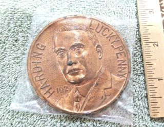 Souvenir Lucky Penny of President Warren G.  Harding dated 1921,  Washington DC 3