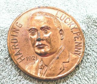 Souvenir Lucky Penny of President Warren G.  Harding dated 1921,  Washington DC 4