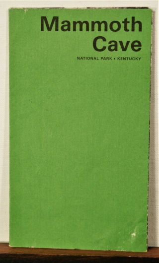 1978 Mammoth Cave National Park Kentucky Vintage Info Travel Brochure Map B