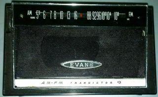 Vintage 1960s Evans Am Fm 9 Transistor Radio 9fm - 38 Japan