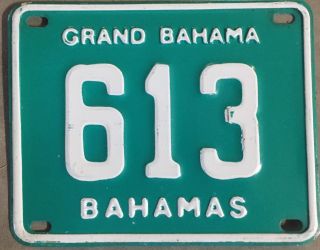Grand Bahama Bahamas Motorcycle License Plate -