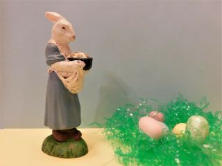 Chocolate - Mold Composition " Momma " Bunny With Bowl Of Hot Eggs Jean Littlejohn
