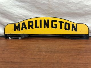 Vintage Antique Automobile Marlington License Plate Tag Topper Hot Rod Rat Rod