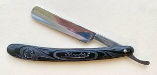 Robeson Shuredge Usa 1585 Straight Razor,  Black Composite Handles