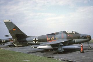35mm Duplicate Aircraft Slide De,  128 F - 84f Jbg 35 Husum 1963
