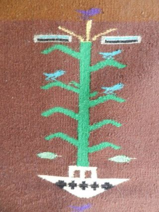Small Navajo Tree Of Life Rug With Baskets,  52x34, 3