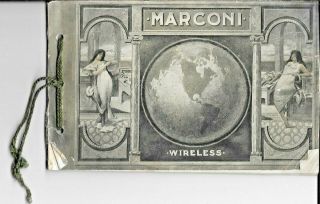 Marconi Wireless History 1903 Promotional Booklet - 26 Pg.  Illustrated Ships