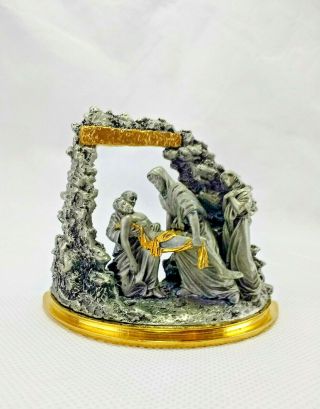 Franklin Stations Of The Cross 14th Station Jesus Is Laid In Tomb Pewter