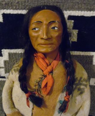 Antique Skookum Indian Doll Late 1910’s/1920’s Arrow Novelty Co.  22 