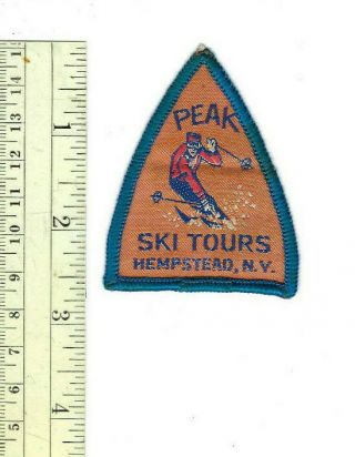 Peak Ski Tours - Travel Souvenir Patch - Hempstead,  Long Island Ny York