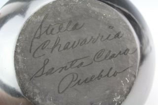 Stella Chavarria Santa Clara Native American Pueblo Pottery Carved Vase NR JLB 4